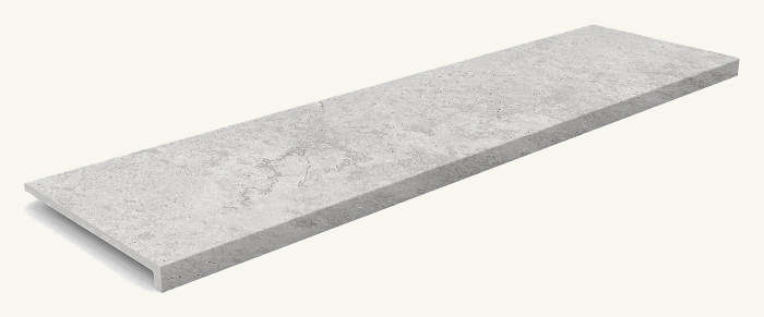 Margelle carrelage effet Travertin Gris