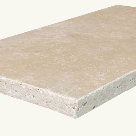Margelle travertin bord droit 